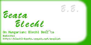 beata blechl business card